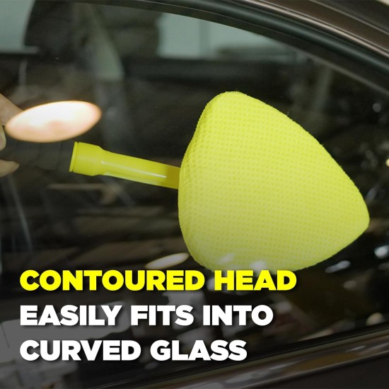Invisible Glass 95160 Reach & Clean Windshield Cleaning Tool and Car Window Cleaner Tool for Interior and Exterior Auto Glass, Trucks, SUVs, RVs and Home Windows with 2 Microfiber Pads and Storage Bag
