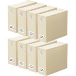 SpaceAid 8 Pack Bed Sheet Organizers and Storage, Foldable Sheet Organizer for Linen Closet, Sheets Set Folder Keeper with Window XL (Queen & King Size) Bedding Container (Beige, 8 Pack)