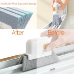 Window Track Cleaner Tools Set - 14 Pcs Window Groove Cleaning Brush Kit, Crevice Cleaning Brush for Sliding Door, Shutter, Sill, Tile Lines, Sink