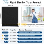 rabbitgoo Blackout Window Film, Sun Heat Blocking Privacy Cover for Glass, Removable Opaque Room Darkening Dark Black Out Window Covers Tint Shades for Home Day Sleep Light Blocker 17.5 x 78.7 Inches
