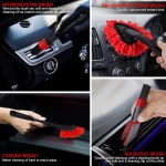 32Pcs Car Detailing Kit, Auto Detailing Brush Set and Drill Brush Attachments with Portable Handbag, Multi-Functional Vehicle Cleaning Tool for Wheels, Windshield