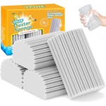 4 Pack Damp Clean Duster Sponge, Magic Sponge Eraser for Household Cleaning, Reusable Dusters Cleaning Supplies for Housekeeping, Dish, Blinds, Glass, Baseboards,Window Track Grooves and Faucets