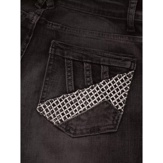 Flamingals Boot Cut Jeans for Women Mid Waist Straight Leg Jeans Trendy Jeans Denim Pants