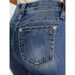 Flamingals Women's Butt Lifting Skinny Leg Jeans Stretchy Tummy Control Mid Rise Denim Jeans