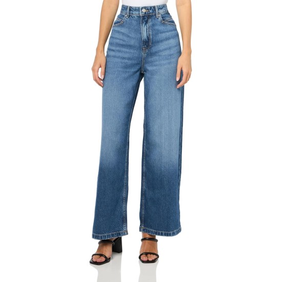 BOSS Women's Marlene Wide Leg High Rise Jean