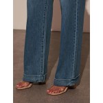 KUNMI Jeans for Women Wide Leg Baggy High Waist Boyfriends Straight Leg Stretchy Denim Pants Trendy Fall 2025