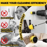 Holikme 8 Piece Drill Brush Attachments Set, Power Scrubber with Extend Long Attachment,Cleaning Supplies for Bathtub, Shower, Grout, Tile(Yellow) Holikme 8 Piece Drill Brush Attachments Set, Power Scrubber with Extend Long Attachment,Cleaning Supplies for Bathtub, Shower, Grout, Tile(Yellow)