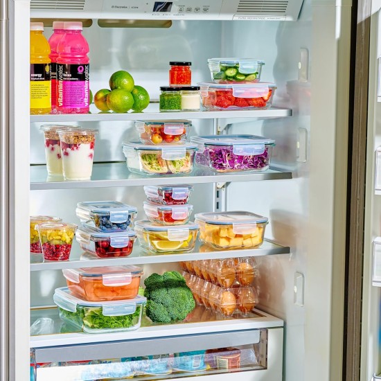 40pc Set Glass Food Storage Containers & Bowls with Airtight Lids - Leakproof BPA-Free Meal Prep Airtight Stackable Lunch Boxes, Kitchen Pantry & Storage Organizers - Microwave Freezer Dishwasher Safe 40pc Set Glass Food Storage Containers & Bowls with Airtight Lids - Leakproof BPA-Free Meal Prep Airtight Stackable Lunch Boxes, Kitchen Pantry & Storage Organizers - Microwave Freezer Dishwasher Safe