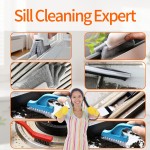 Window Track Cleaner Tools Set - 14 Pcs Window Groove Cleaning Brush Kit, Crevice Cleaning Brush for Sliding Door, Shutter, Sill, Tile Lines, Sink