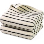 Jacquotha Black and White Striped Hand Towels for Bathroom, Vintage Kitchen Decor, Guest Use, Adults & Kids, Natural Cotton, 14” x 29”