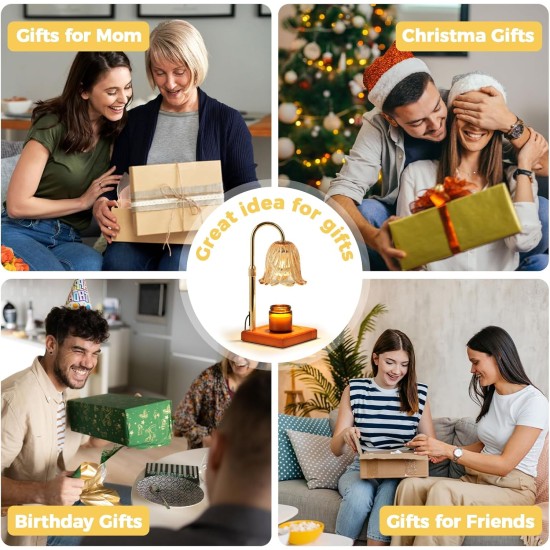 Candle Warmer Lamp with Timer Dimmable, Birthday Gifts for Women Mom, House Warming Gifts New Home Decor, Wax Melt Warmer for Jar Candles