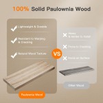 Amada Bathroom Shelves Over Toilet with Storage Basket, Floating Wall Shelf for Home Organization & Wall Decor, Bathroom/Kitchen/Living Room Shelves–Natural Wood