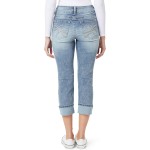 WallFlower Women's Flirty Curvy Crop Jeans High Rise Insta Stretch Denim 23.5-Inch Inseam, Sizes 0 - 24