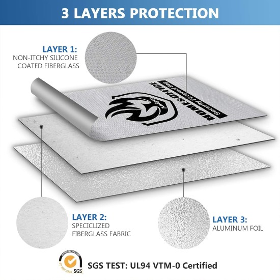 Upgraded Two Pockets Fireproof Document Bag (2000℉), andyer 15”x 11”Waterproof Fireproof Money Bag for Cash with Zipper, Important Document Storage Organizer for Valuables, Legal Documents Safe