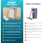 JOYMOOP Mop and Bucket with Wringer Set for Home, Flat Mop and Bucket System, Mops for Floor Cleaning and Wall Cleaner, with 3 Reusable Microfiber Mop Pads