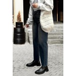 FairBeauty Women's Skinny Stretch Jeans Frayed Raw Hem Slim Fit Jeans Ripped Denim Pants