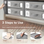 Criusia Bed Sheet Organizers and Storage, 6 Pack Foldable Linen Closet Organizer Box – Bedding Holder for Sheet Set (King/Queen Sizes), Duvet Covers, Blankets (Grey)