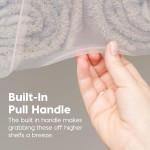 IRIS USA 6-Pack 54 Quart Stackable Storage Bins with Lids [Made in USA] - Everyday Organizer Latching Clear Plastic Organization Containers Closet Bedroom Shelving Units Home Storage - Clear/White