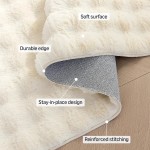 Amazon Basics Indoor Area Rug, 3D Bubble Washable Home Decor Carpet for Living Room, Bedroom, 8' W × 10' L, Beige