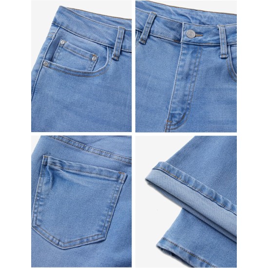 EMMIOL Flare Jeans for Women Trendy, Mid-High Waist Bootcut Bell Bottom Jeans, Stretchy Denim Y2K Pants with Pockets EMMIOL Flare Jeans for Women Trendy, Mid-High Waist Bootcut Bell Bottom Jeans, Stretchy Denim Y2K Pants with Pockets