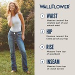 WallFlower Women's Flirty Curvy Crop Jeans High Rise Insta Stretch Denim 23.5-Inch Inseam, Sizes 0 - 24
