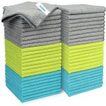 AIDEA Microfiber Cleaning Cloth-50PK, Soft Microfiber Towels for Cars, Absorbent Cleaning Rags, Lint-Free Streak-Free Wash Cloths for House, Kitchen, Window(12in.x12in)