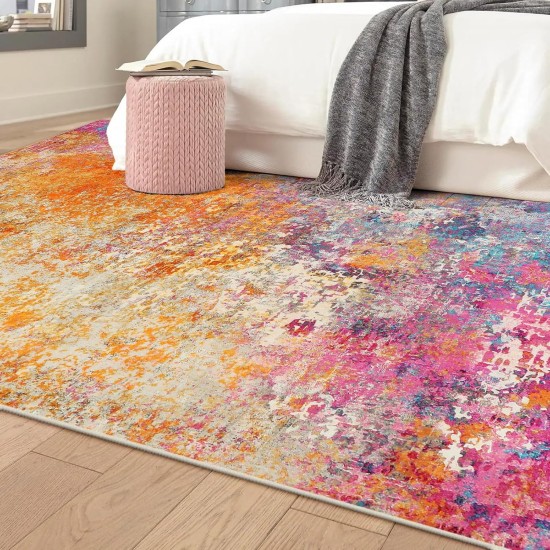 Lahome Modern Abstract Washable 5x7 Area Rugs for Living Room, Colorful Soft Bedroom Rug Low Pile Non Slip,Stain Resistance Dining Room Carpet for Nursery Office Entrance Home Office Decor